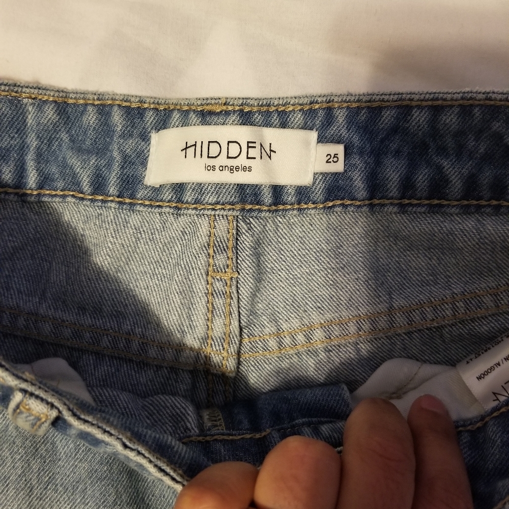 High Rise Distressed Blue Jeans - Picture 8 of 9